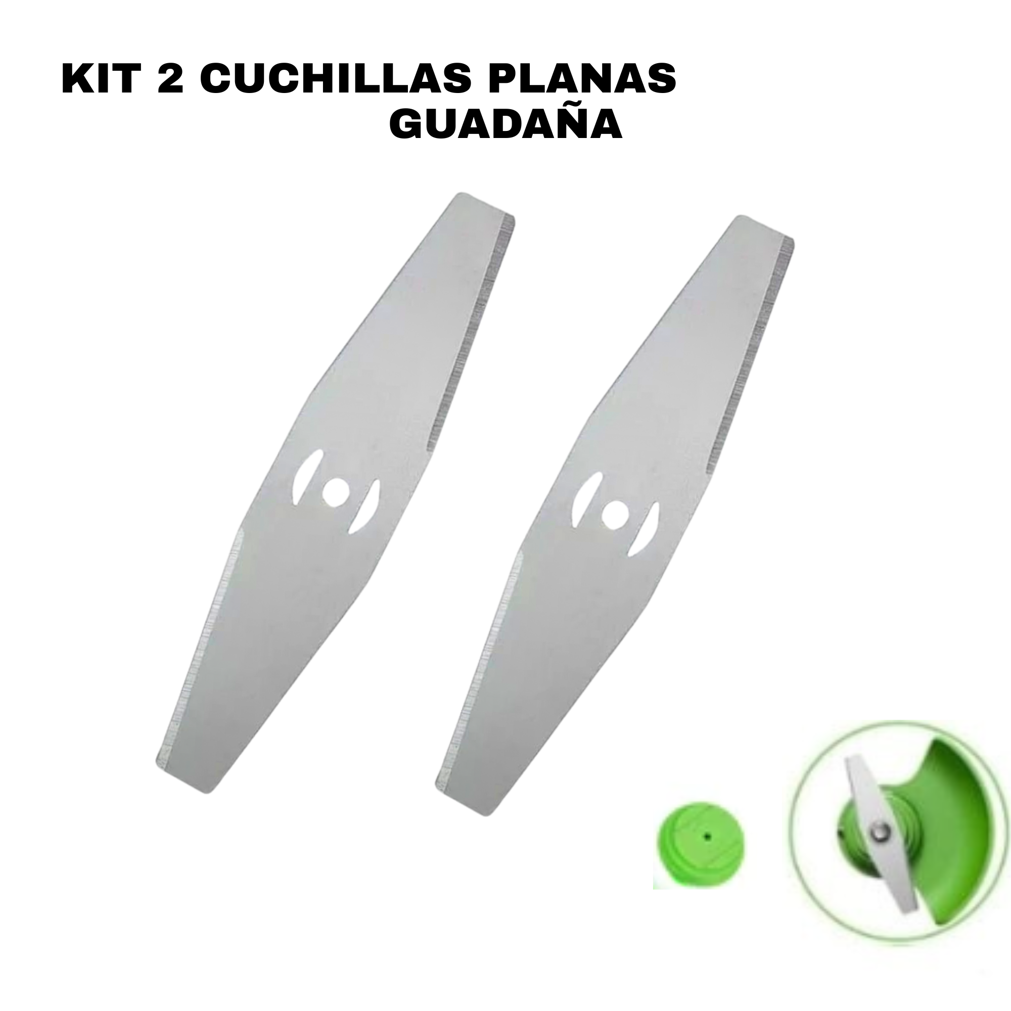 Kit 2 Cuchillas Planas Guadaña, Repuesto